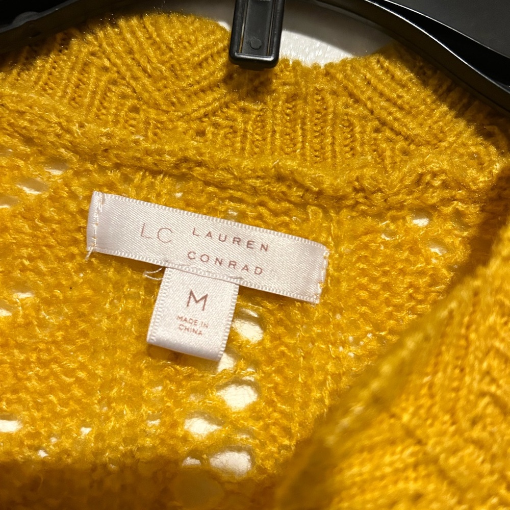 LC Lauren Conrad Women's Mustard Cardigan